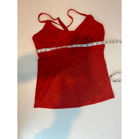 Athleta Strappy Top / Swim Top Swimsuit Tankini Red -- Size Small - Picture 2 of 9